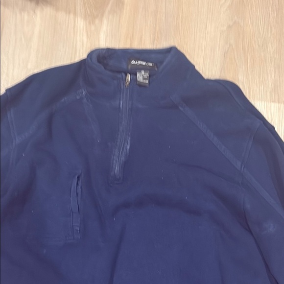 Blue Zip Up Sweater with Mock Neck - Picture 7 of 7